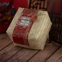 Original ecological handmade bamboo woven bamboo basket bamboo basket tea box Hairy crab outer packaging DIY Mid-Autumn Moon cake gift box