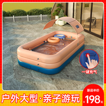 Baby swimming pool Household foldable childrens inflatable pool Baby swimming bucket Outdoor super large family pool