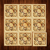 Artificial sandstone relief TV background wall three-dimensional cultural fossil pure handmade Chinese decorative plate hollow flower decorative board