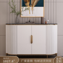 Living room locker Marble cabinet American dining side cabinet Light luxury entrance cabinet Modern simple home by the wall entrance cabinet