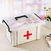 Family medicine Multi-layer emergency medicine medical storage box Plastic childrens medicine box Medical big medicine consultation