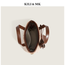 KILI & MK small group light luxury basket bag tote bag women's autumn and winter pet backpack Joker shoulder handbag