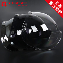  TORC motorcycle helmet lens Three-button lens Retro helmet Flying helmet Bubble mirror with frame