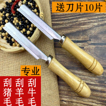 Pig hair scraping knife Stainless steel to pig hair knife holder Commercial pig trotters pig face pig feet Cattle and sheep animal meat plucking shaving device