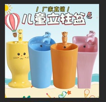 Kindergarten children color ceramic column basin cartoon wash basin baby wash basin children wash basin