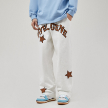 American oldschool Punk overalls Mens Tide Brand ins High Street Retro Fried Street Sense Joker Straight Dragging Pants