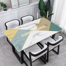 pvc tablecloth waterproof and oil-proof disposable simple Nordic marble soft glass dining table mat coffee table mat anti-hot thickening