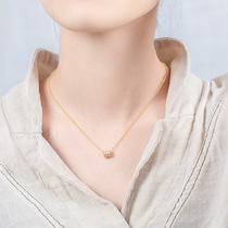 Designer small brute waist necklace female S925 sterling silver simple pendant fashion same personality light luxury transport bead girlfriend