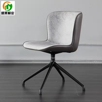 Simple office chair modern leather art staff computer chair light luxury study Xipi office swivel chair rock board desk chair