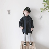 Girls loose autumn set 2021 New Korean baby foreign fashion fashion shirt childrens leggings two-piece set