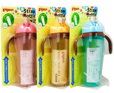 Japan imports bay pro penguin straw cup leak-proof baby learning drink cup baby water cup with straw handle