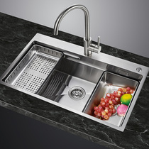 Submarine stainless steel handmade tank kitchen sink sink sink sink basin large single tank SGP-SD7848
