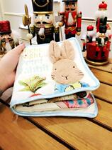 English cloth book Peter rabbit ring paper plush three-dimensional ear cloth book