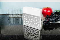 Western restaurant Hotel napkin clip Paper towel rack Stainless steel square towel seat Table paper Tea restaurant vertical paper towel seat