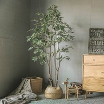 Simulation plant fake tree Nordic style indoor living room potted green plant landscaping large decorative maple floor decoration
