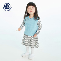 Petitbateau Small sailing boat Law Wind New products Men and women Identical Baby Jacket Head Knit Vest A04GU