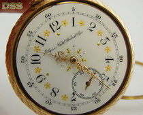 American old pocket watch antique Elgin enamel gold border European style men and women Universal mechanical watch