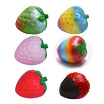 Squishy slow rebound pu small strawberry high simulation fruit vegetables children early education toys photography props