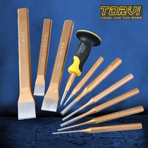 German Dowei cylindrical punching center punching cone punching alloy flat chisel fitter punching combination set chisel punching