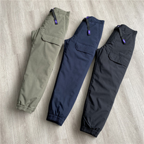 Purple standard multi-bag winter warm waterproof wind 90 velvet outdoor down assault pants closing casual down pants men