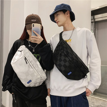 South Koreas new large capacity couple single shoulder bag ins Han edition fashion casual pure chests women sports purse men