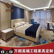 Hotel furniture modern simple light luxury light gray guest room bed residential apartment plate standard room full set customization