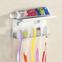 Space aluminum toothbrush holder tooth holder toilet color toothpaste holder non-perforated toothbrush rack factory direct sales