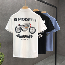 American Cartoon Printed Polo Shirt Man Short Sleeve Summer Leads T-Shirt Tide Card Majoring Men Youth High-end Half Sleeve