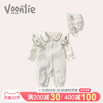 Fan Hunting Baby Clothes Spring Clothing New Female Baby Conjoined Clothes Princess Full Moon 100 Days Super Cute The Ocean Spring Autumn Khaclothes