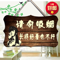 No smoking reminder card humor retro custom Barber Shop restaurant Internet cafe gym please do not smoke creative cards