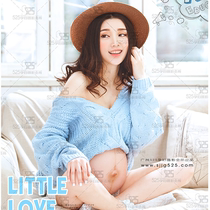 Pregnant Woman Photo Costumes Photogrammer Photography for True I Shoulder Needles Knit Sweater Day Series Little Fresher Pregnant Womens Photography Clothing