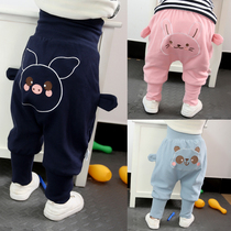 Baby pants wear autumn and winter plus velvet big pp pants 2 Baby 6 months 8 men and women children autumn Shirt pants 1-3 years old