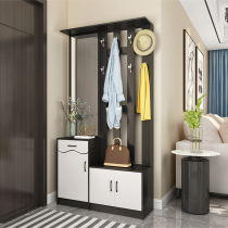 Door shoe cabinet Hanger one with mirror Simple modern entrance cabinet Household multi-functional door shoe stool can sit