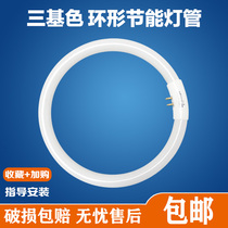 Ring tube 22W32W40W55W white light T5T6 four-pin fluorescent round household ceiling lamp energy saving three primary colors