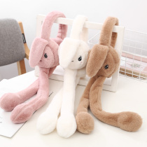 Shake sound net red earmuffs winter female rabbit ears will move earmuffs Korean version of cute and warm childrens ear cover ear cover