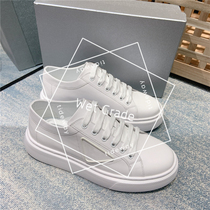 P mens shoes board shoes mens logo thick bottom increased small white shoes leather solid color simple trendy shoes Korean version of mens shoes