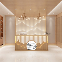 New Chinese style ear-picking cashier Bar restaurant Small teahouse Japanese-style front desk Reception desk Beauty salon counter customization