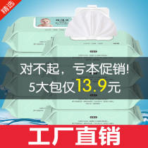 Yijiale 5 large bags of baby wipes tissue baby newborn baby hand and mouth fart special adult special price affordable outfit