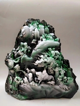 Kite stone imitation natural original stone stone carving ornaments turquoise living room ornamental stone jade carving Shoushan stone crafts