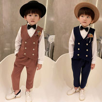 Wedding flower boy dress spring and autumn childrens suit suit boy piano performance casual suit children dress