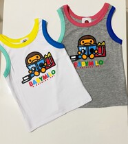 Japan Tide brand BAPE childrens clothing summer new candy color vest men and women children color cotton sleeveless sweatshirt