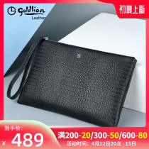 Kinley to 2022 new handbags Mens fashion Envelopes Men Business Sheep Leather Hand bag mens bag Boomers