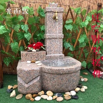 Outdoor patio washbasin Wash Basin Water Stone Sculpture Mop Pool Garden Villa Fountain Decoration Old Stone Trough Pool Hem
