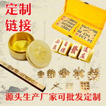 Self-made factory custom-made house number to townhouse mailbox custom gift chess mahjong paperweight bronze play ornaments