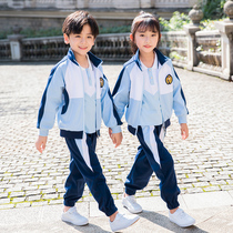 Primary and secondary school uniforms Spring and Autumn Three-Piece Childrens English Style Class Clothes Kindergarten Garden Clothing Autumn Games Set