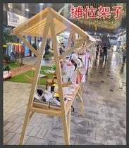 Workbench wooden activity scaffolding market stall commercial street stalls push catering market fruit streetscape