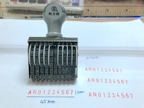 S Xinli brand code chapter N-310A word height 5MM manually adjustable alphanumeric seal 10-digit rubber number chapter