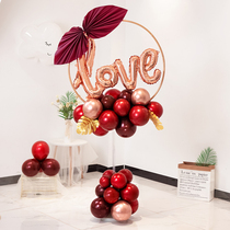 Wedding balloon column floating decoration creative romantic wedding wedding new house wedding room table floating bracket scene layout