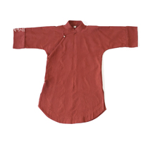 Manna recommends 2021 autumn traditional Chinese red water corrugated long sleeve cheongsam imported fabric original design