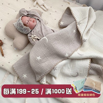 Home baby use ~ Korea 100% cotton baby blanket pure handmade double-sided